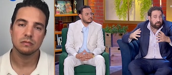 Vadhir Derbez y sus abogados hablan de la denuncia en su contra por supuesto abuso sexual. (Captura de pantalla/Imagen Televisión)