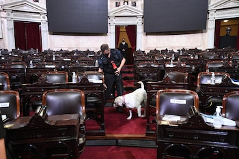 Preparativos en el Congreso de la Nacion previos a la 139 Asamblea Legislativa SF