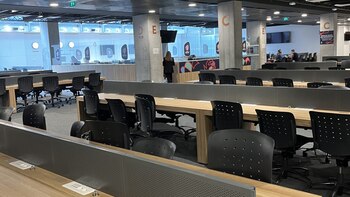 El centro de prensa en