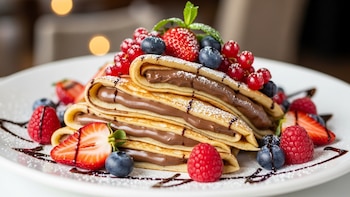 Crepas de crema de avellana con frutos rojos: el postre irresistible que conquista por su sabor y presentación