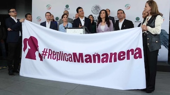 Las y los legisladores del PAN insisten que haya derecho de réplica en la mañanera de Claudia Sheinbaum.
Crédito: X/ @AccionNacional