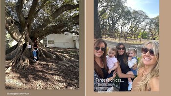 Pampita pasó el día con