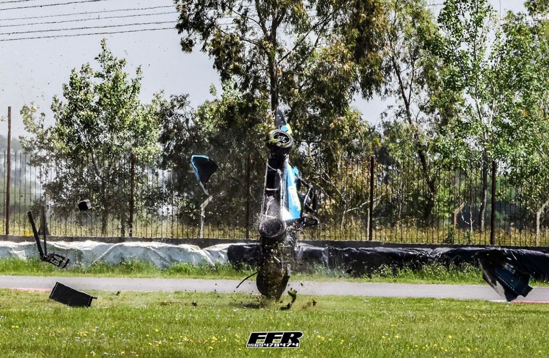 Uno de los tumbos del monoplaza (Crédito: Gentileza IG @fotofernandoracing)