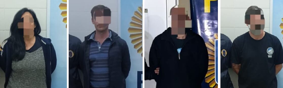 Los cuatro detenidos en los allanamientos