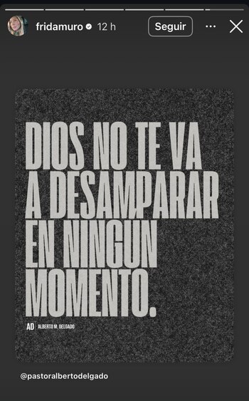 El mensaje que Frida Muñoz