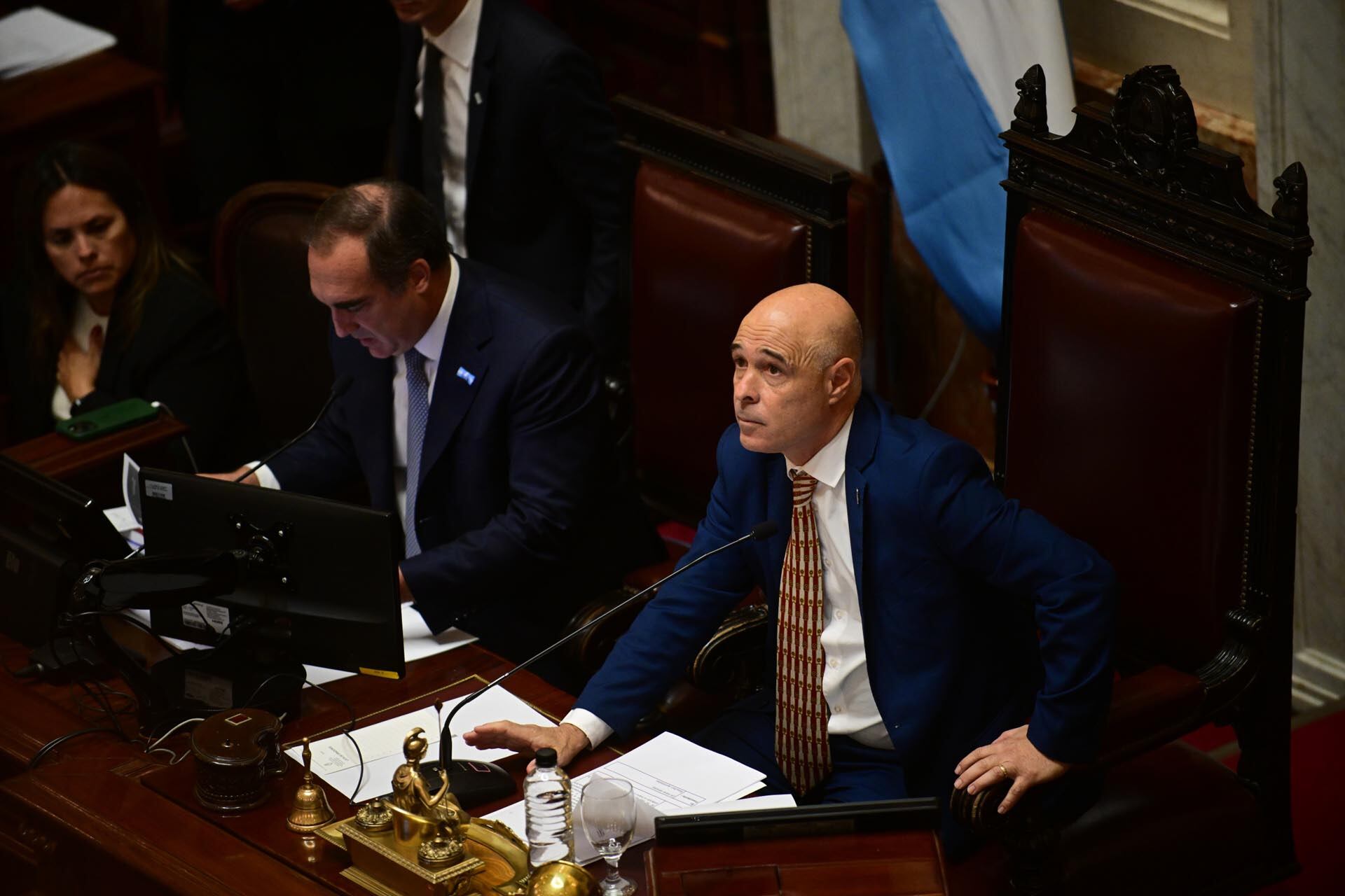 La sesión fue comandada por el libertario y presidente provisional del Senado, el puntano Bartolomé Abdala