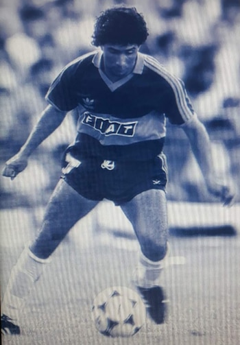 Con la camiseta boquense el