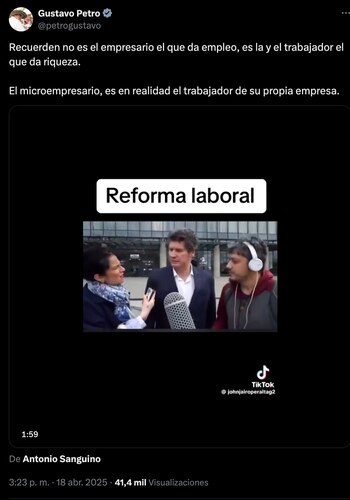 El gobernante de los colombianos