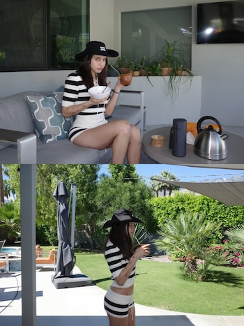 Emilia subió diferentes fotos de su rutina en Estados Unidos