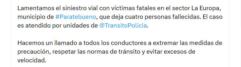 Reporte oficial de la Gobernación de Cundinamarca tras el accidente - crédito Jorge Emilio Rey / X