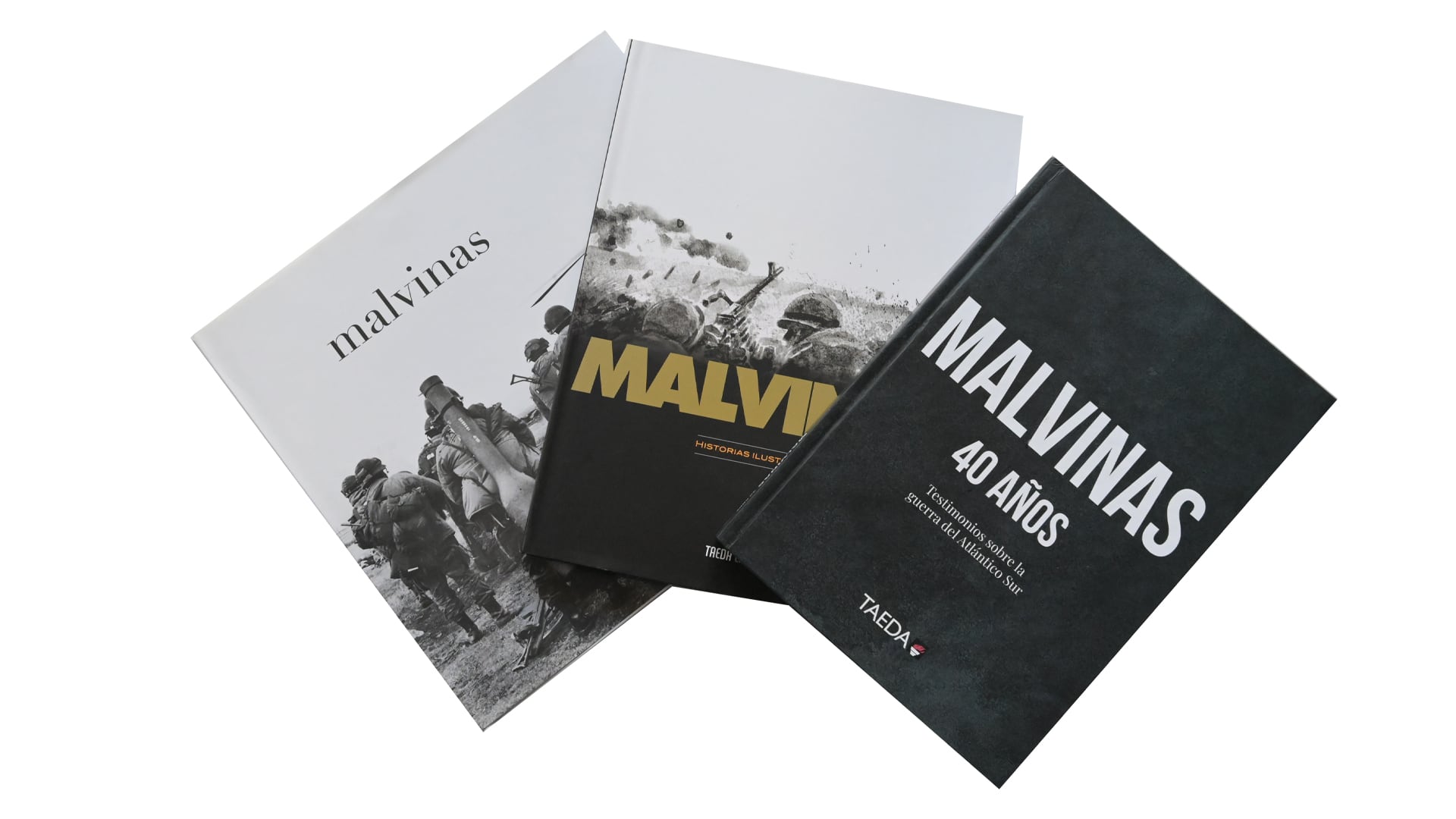 Publicamos libros como Malvinas, 40 años; Malvinas, cuatro viajes (1982-2022); Malvinas: un reportaje visual y Malvinas, historias ilustradas (Foto: archivo DEF)
