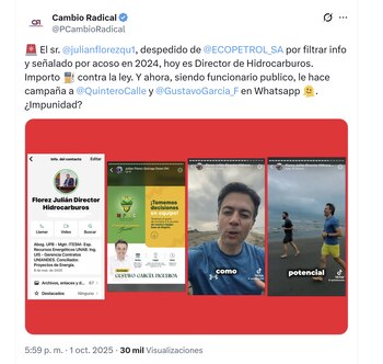 El partido Cambio Radical denunció