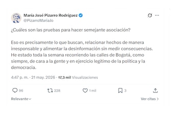 María José Pizarro negó estar relacionada en actos vandálicos