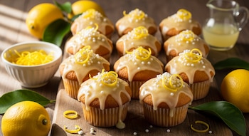 El glaseado de limón para