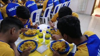 Los niños de la fundación