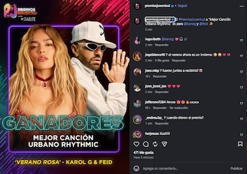 “Verano Rosa” de Karol G y Feid es el tema ganador.