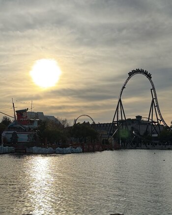 El atardecer en los parques