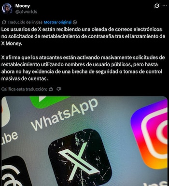 Usuarios de X Money empezaron a recibir correos de recuperación. (X)