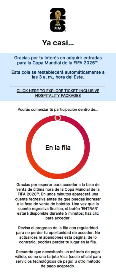 Los boletos para el Mundial 2026 se asignan bajo el método