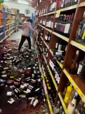 Así quedó el pasillo del