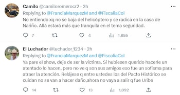 Trinos en contra de la vicepresidenta Francia Márquez