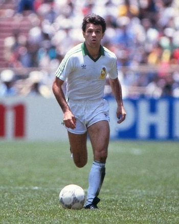 El Vasco Aguirre en el Mundial de 1986.