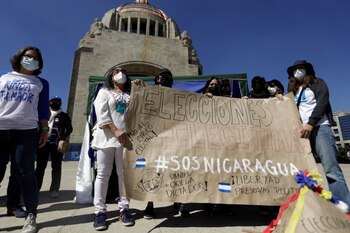 Nicaragüenses en México protestan contra