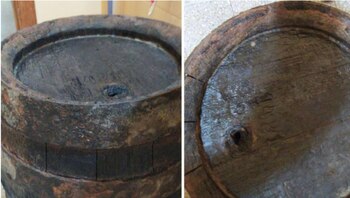El tonel quedó al descubierto