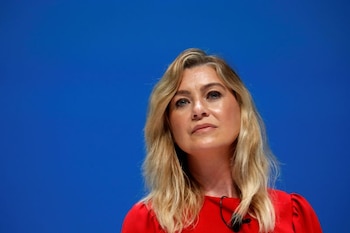 Ellen Pompeo en una conferencia