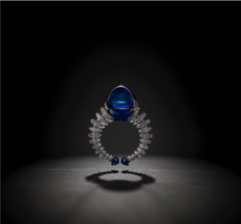 Anillo Bhagat, zafiro y diamantes