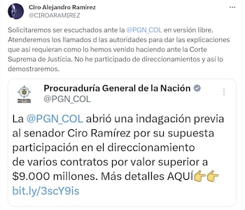 Ciro Ramírez solicitó versión libre