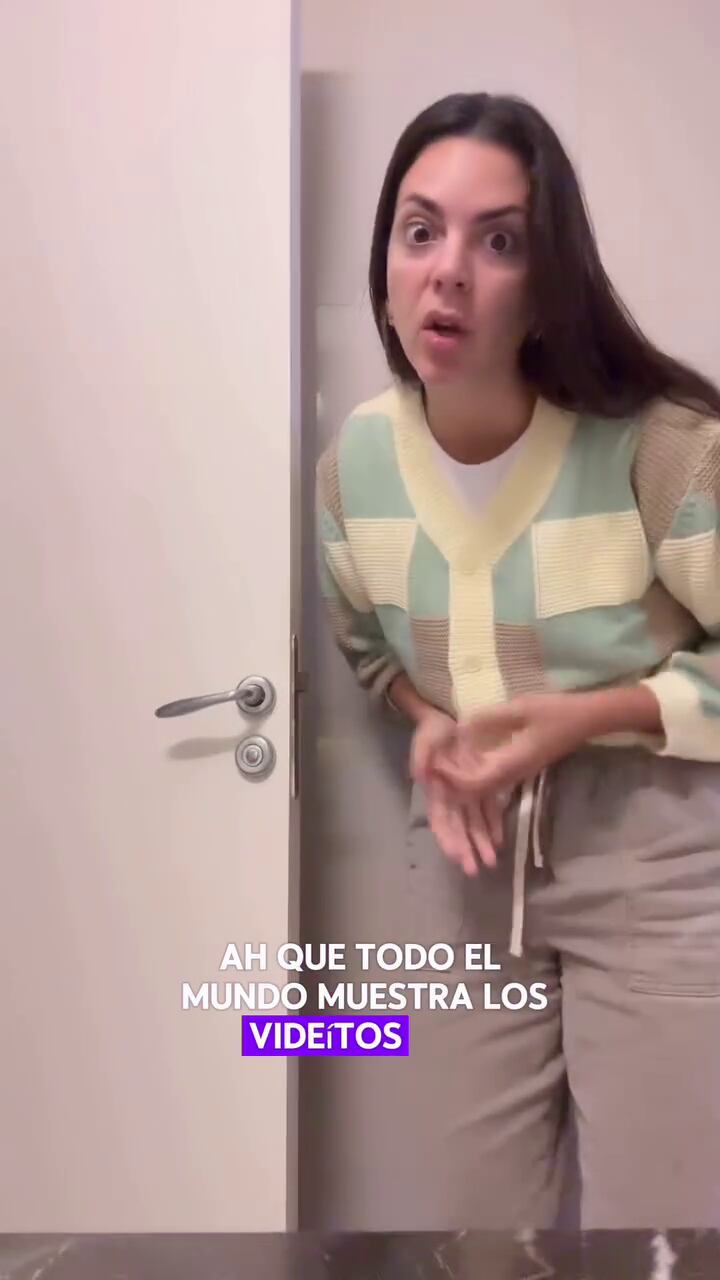 Belu Lucius al mostrar la prueba de embarazo que le dio negativa. “No entró el tiro... ¿Todo el mundo muestra el video en el que sí? Que no. No