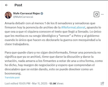 María Fernanda Carrascal también arremetió