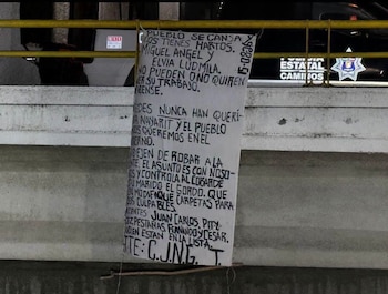 Narcomanta contar el gobernador de Nayarit y la fiscal. (Redes sociales)