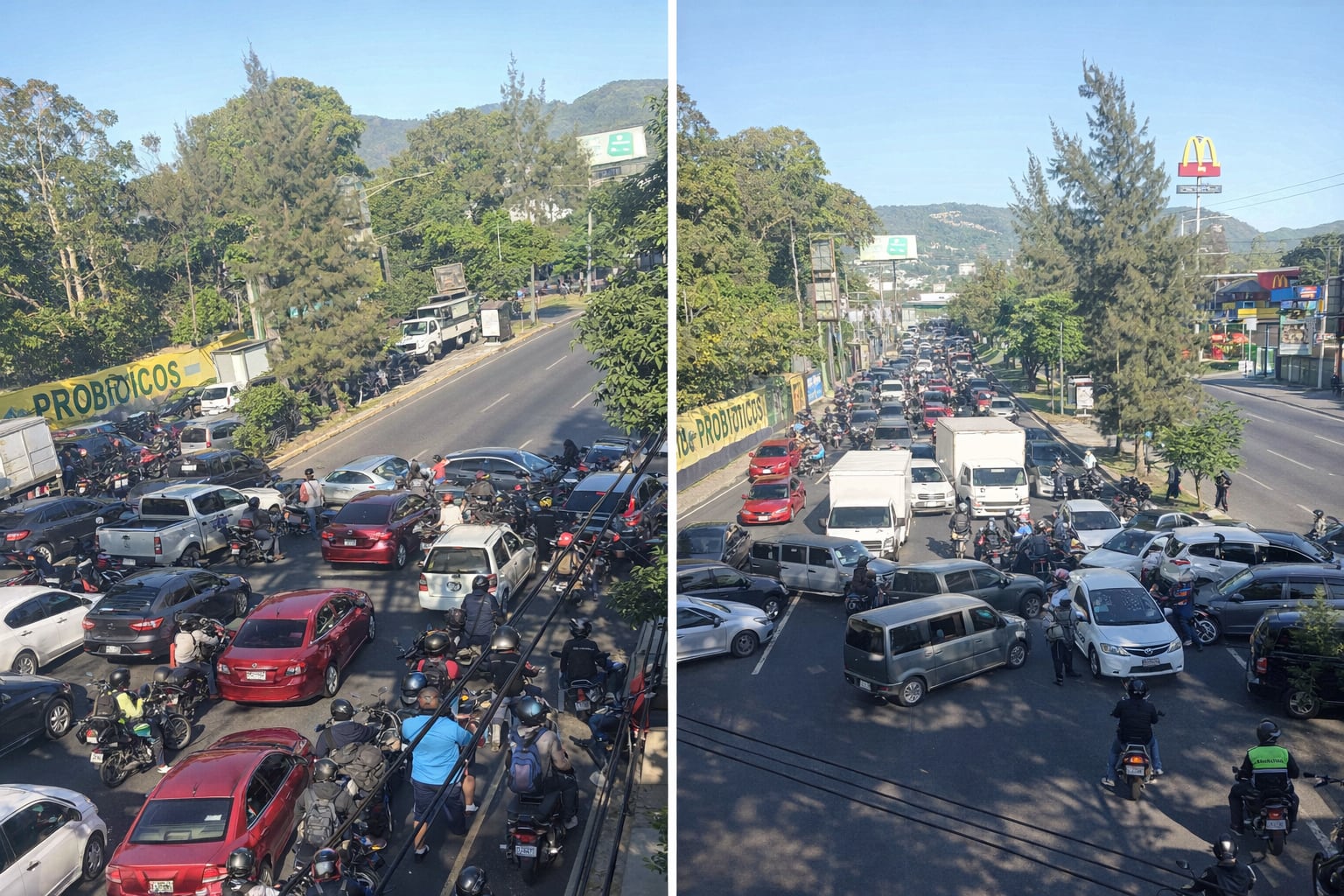 Guatemala: Taxistas bloquearon la calzada Roosevelt en el km 15 y paralizaron el acceso a la ciudad capital