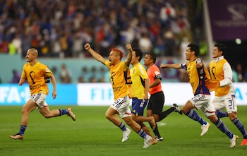Los jugadores de Japón celebraron