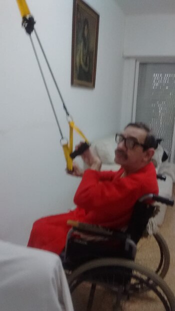 Un paciente en medio de