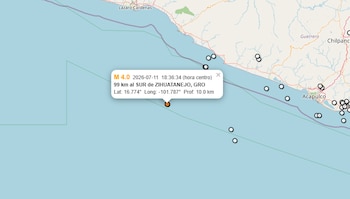 Sismo de 4.0 en Guerrero. (SSN)