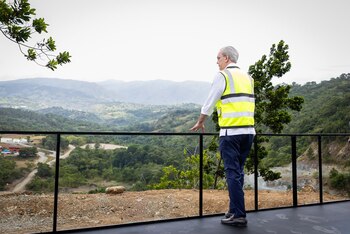 La próxima etapa de la presa de Guaigüí comenzará en septiembre con trabajos en el túnel de desvío, la estabilización del talud y el inicio del muro. (Foto cortesía Presidencia de la República Dominicana)