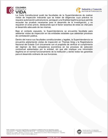 Según la SIC, la intervención