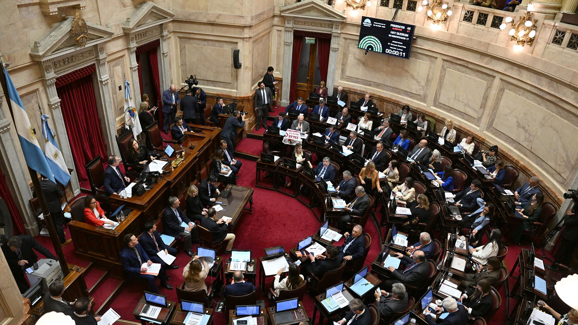 El pleno del Senado durante la sesión de este jueves (Fotos: Maximiliano Luna)