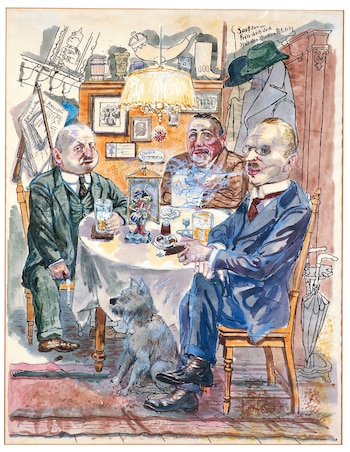 “Tertulia” (1928-1930) de George Grosz