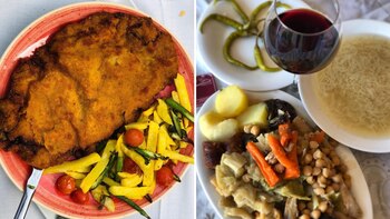 Cachopo asturiano y cocido madrileño