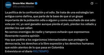 Bruce Mac Master sobre la