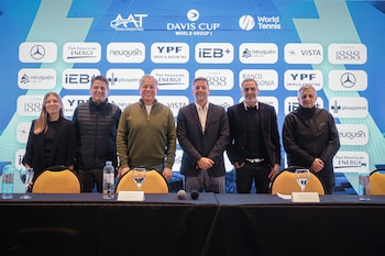 Se presentó la Copa Davis entre Argentina y Turquía en Neuquén (Crédito: AAT)