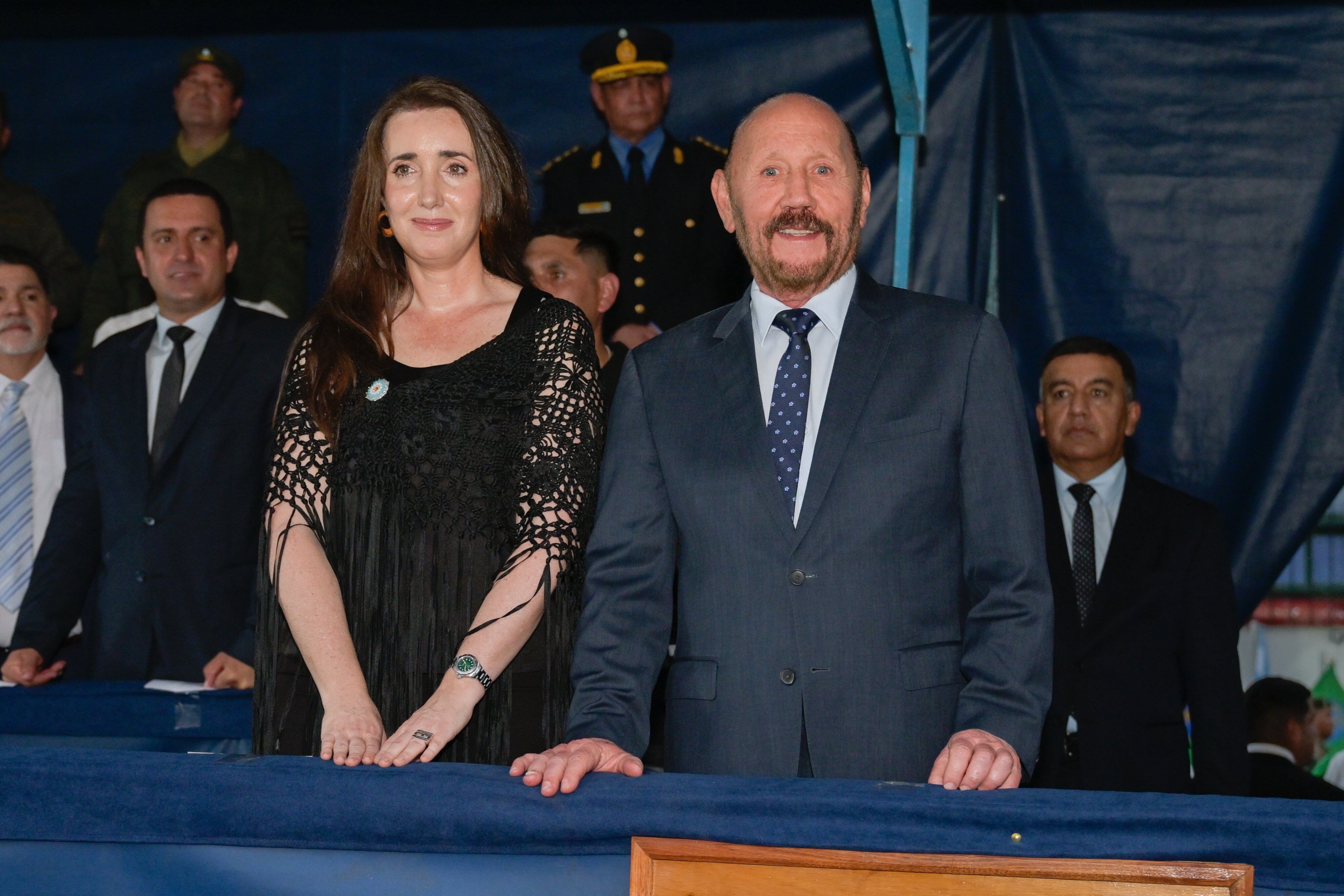 Victoria Villarruel acompañó a Gildo Insfrán en la conmemoración del Día del Héroe Formoseño (Foto: X @insfran_gildo)