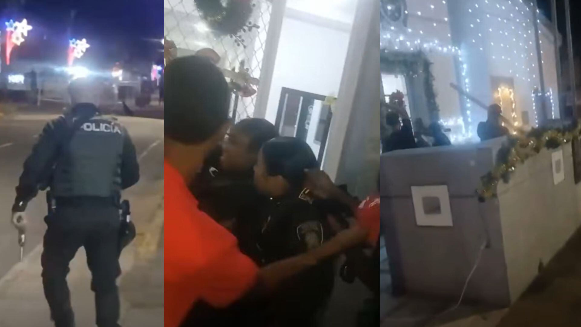 El material audiovisual muestra cómo se intensificaron los reclamos y los ataques contra la estación de Policía en medio de la alteración del orden público. - crédito captura de video