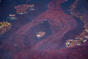 La lava del volcán de