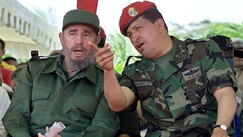 Fidel Castro y Hugo Chávez