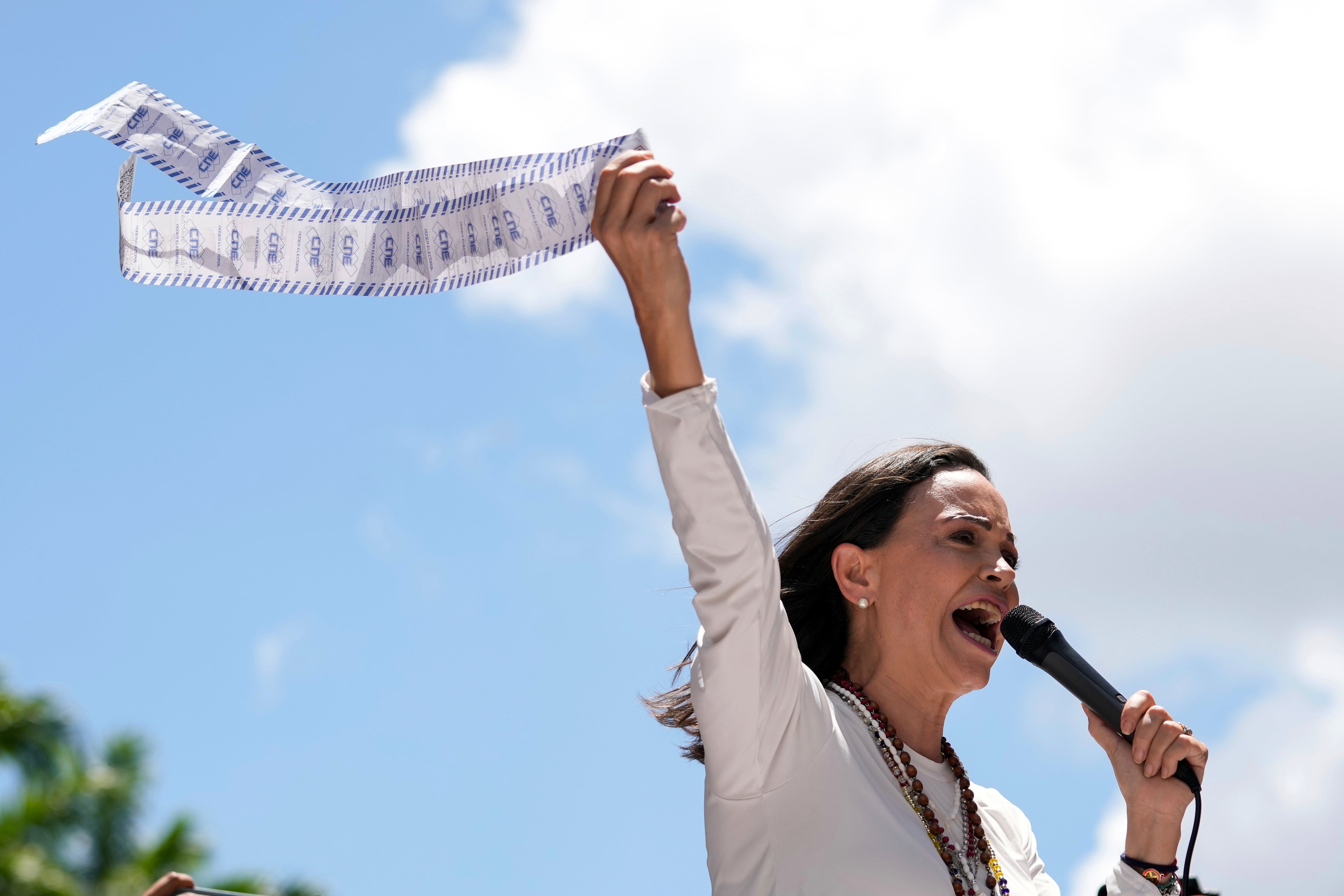 La líder opositora venezolana María Corina Machado (AP)